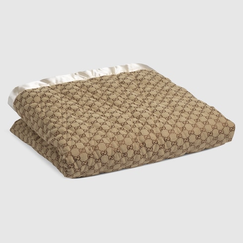 Coperta in cotone trapuntato GG double face