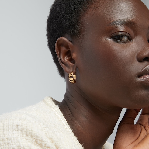 Gucci Script hoop earrings
