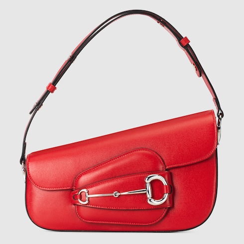 Gucci Horsebit 1955 small shoulder bag in Red Leather GUCCI SI