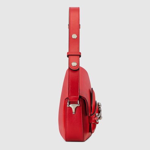 Red leather gucci bag online
