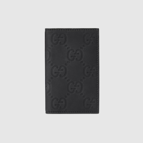 GG rubber-effect long card case