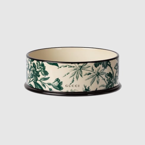 Gamelle pour animal de compagnie de grande taille à imprimé Herbarium