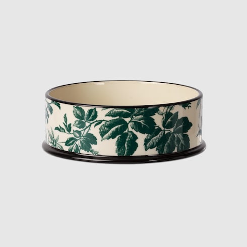 Gamelle pour animal de compagnie de grande taille à imprimé Herbarium
