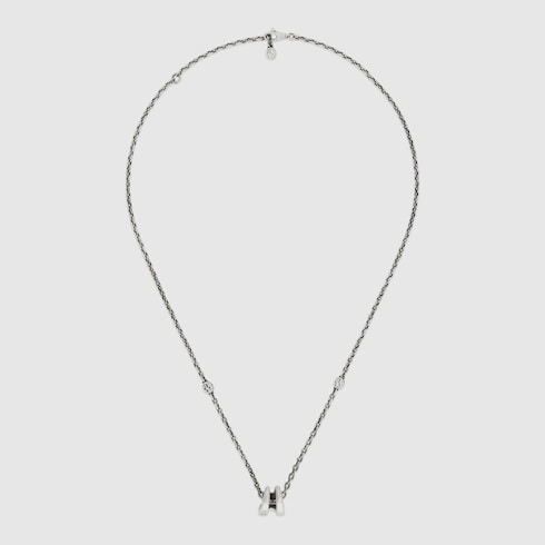 Gucci horsebit hotsell necklace silver