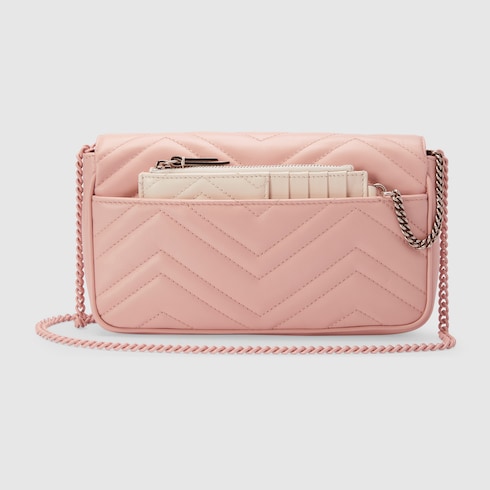 Mini borsa GG Marmont in pelle rosa chiaro GUCCI Italia