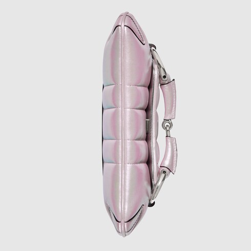 Kleine Gucci Horsebit Chain Schultertasche in rosafarbenes