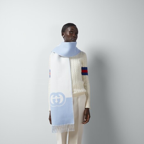 GUCCI 25S SCARF 180 IN WOOL 636369