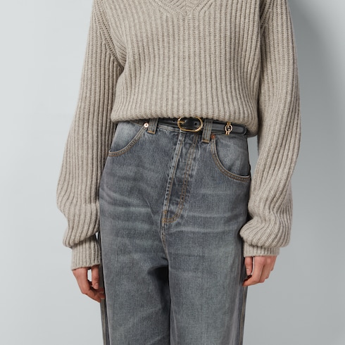 Ceinture avec détail GG rond