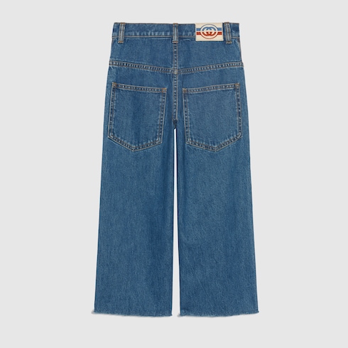 Children's denim trouser with label Detail 2