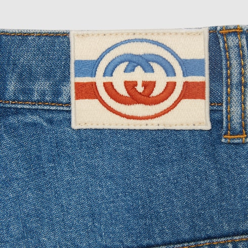 Children's denim trouser with label Detail 4