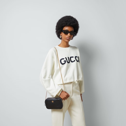 GG Marmont super mini shoulder bag in black leather | GUCCI® US