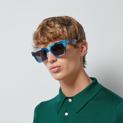 Gafas de sol cuadradas en motivo carey azul GUCCI ES