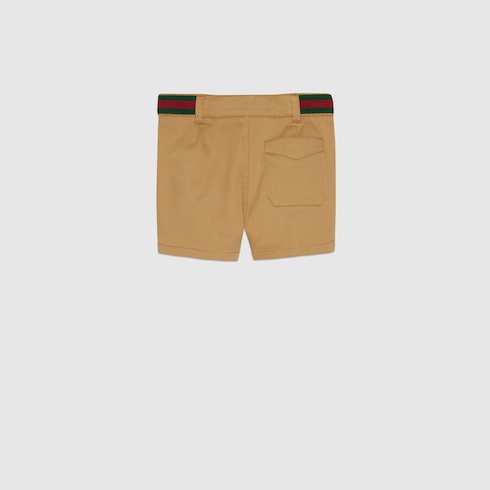 Short pour bébé en coton stretch avec bande Web