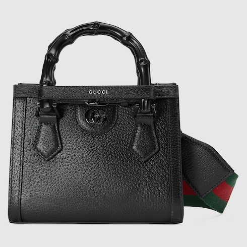 グッチ ダイアナ〕ミニ トートバッグブラック レザー | GUCCI® JP