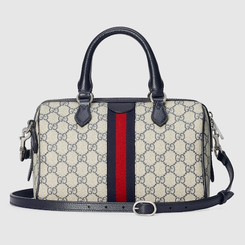 Bolsa pequena con asa superior Ophidia inlona beige y azul GUCCI MX