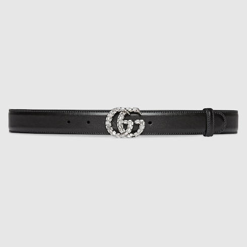 GG Marmont thin belt with crystals Detail 2