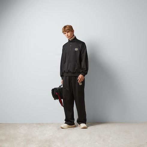 Jacke aus technischem Jersey mit halbem Reißverschluss