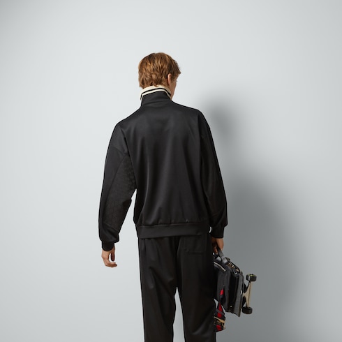 Jacke aus technischem Jersey mit halbem Reißverschluss