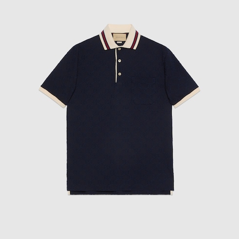 Poloshirt aus Baumwolle mit GG Stickerei