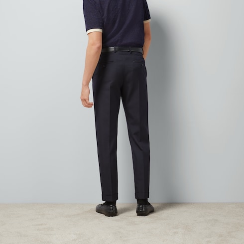 Pantalone in twill di lana