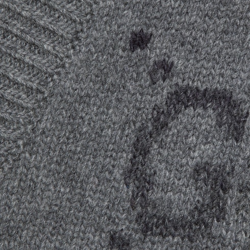 Chaqueta de punto de lana con intarsia de GG