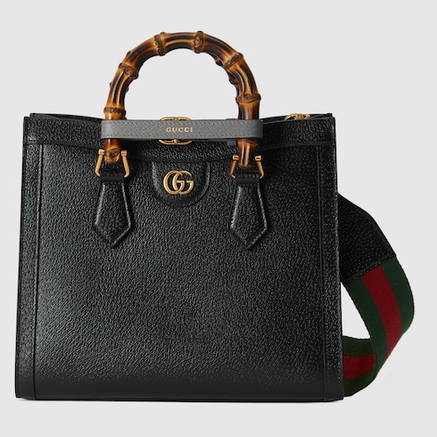 グッチ ダイアナ〕スモール トートバッグブラック レザー | GUCCI® JP