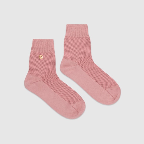 Cotton blend socks with Interlocking G