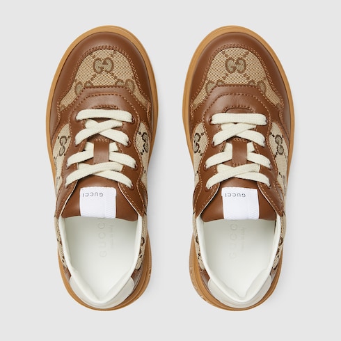 Kinder-Sneaker aus Leder mit Plateausohle