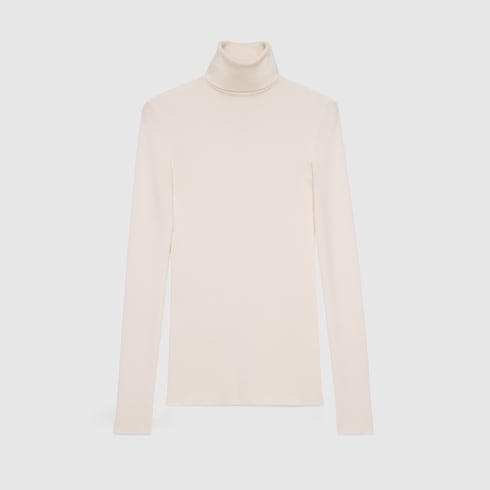 Cream Wool Fine Turtleneck