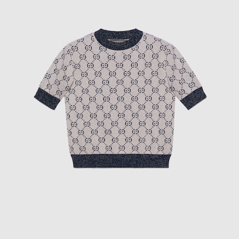 Maglia GG jacquard in lamé