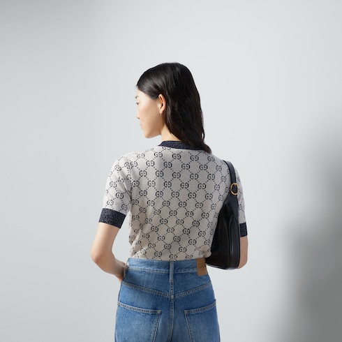 Maglia GG jacquard in lamé