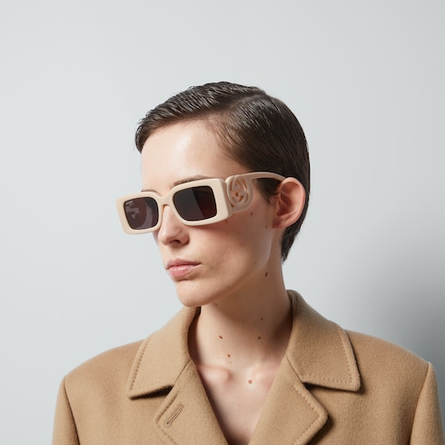 Rectangular-frame sunglasses