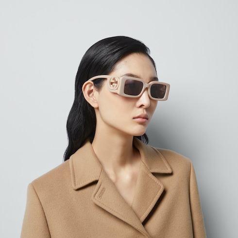 Rectangular-frame sunglasses