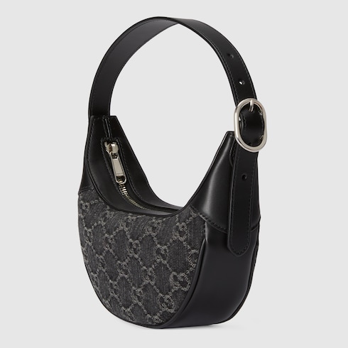 Ophidia GG mini bag in grey and black denim | GUCCI® 香港