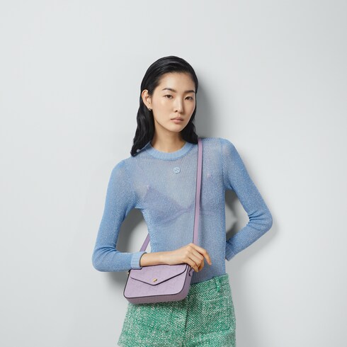 Lilac mini messenger discount bag