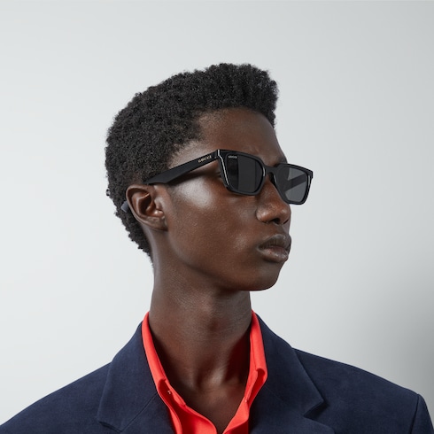Rectangular-frame sunglases