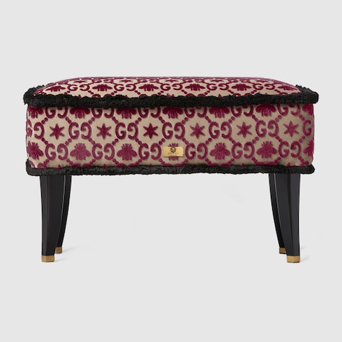 GG bee and star jacquard stool Detail 3