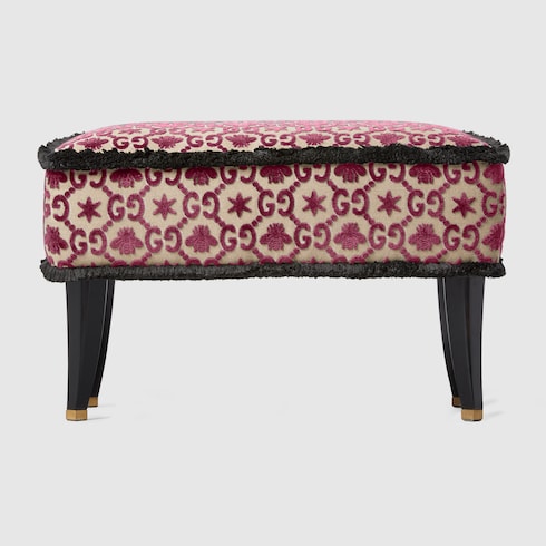 GG bee and star jacquard stool Detail 5