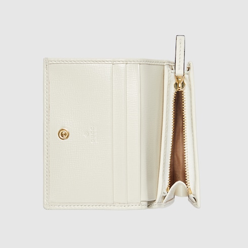 Gucci Horsebit 1955 Kartenetui in weiBes Leder GUCCI DE