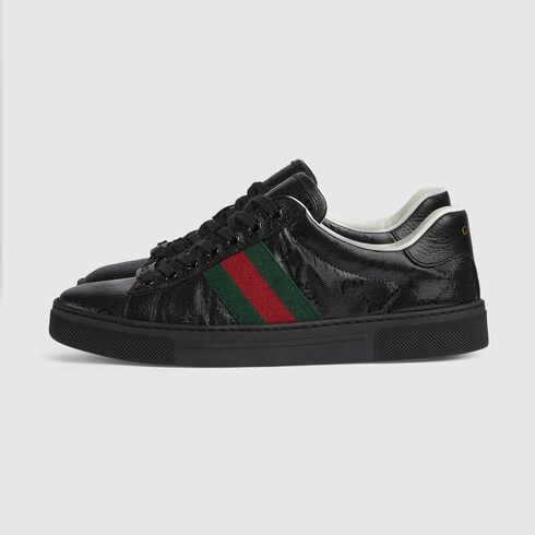 Gucci Ace Sneaker With Crystals in Blue