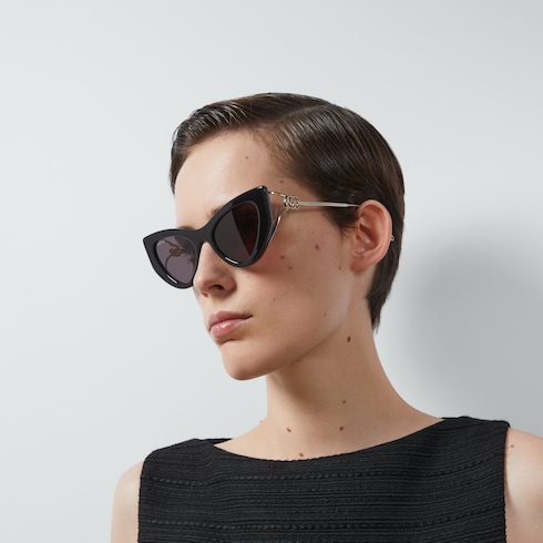 GUCCI キャットアイフレムサンクラス GG1588S 002 GUCCI Havana Cat Eye Front Frame W/Silver Glitter Arms