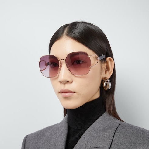 Geometric frame sunglasses