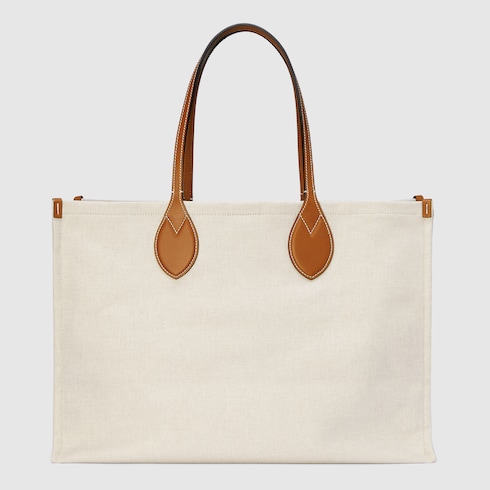 Tote bag with Gucci print in Beige canvas | GUCCI® US