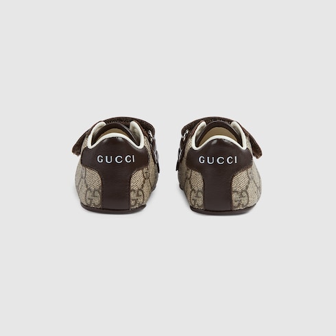 Zapatilla Gucci Ace para bebe en GG Supreme beige y ebano GUCCI ES