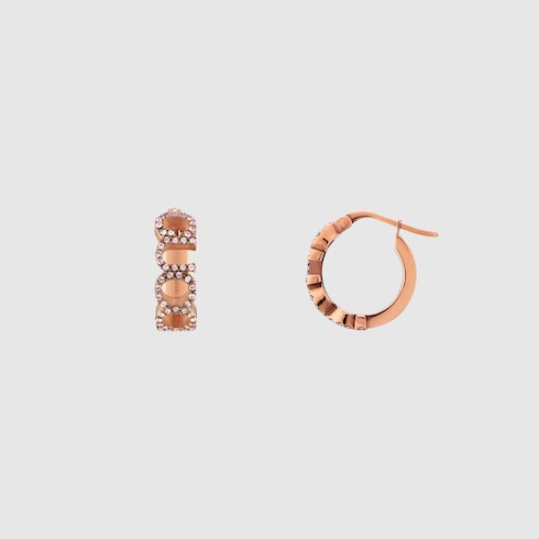 Pendientes de aro con inscripción "GUCCI"