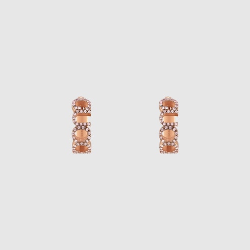 Pendientes de aro con inscripción "GUCCI"