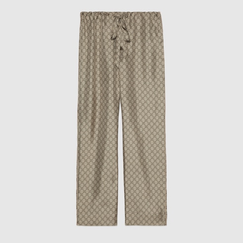 GG supreme print silk pant