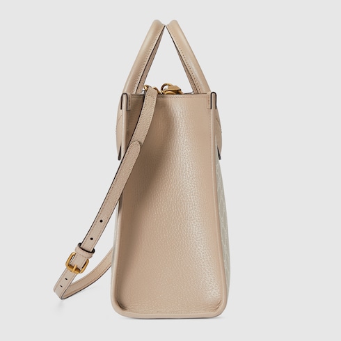Borsa shopping con Incrocio GG misura piccola in tessuto GG