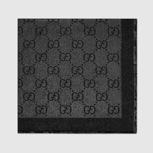 GG lamé jacquard shawl