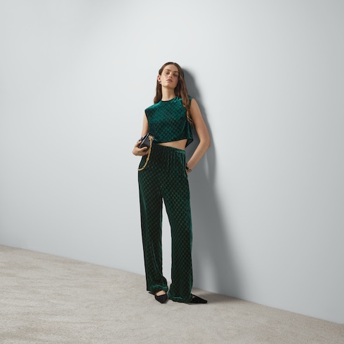 Pantalon en velours GG